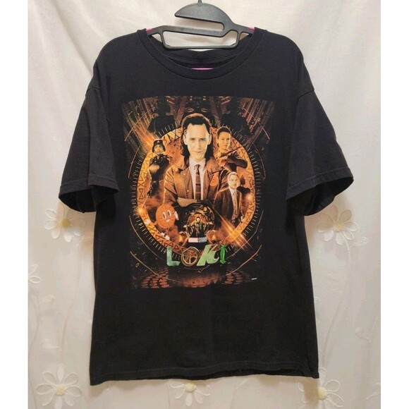 Marvel Studios Black large Loki Mobius Sylvie Miss Minutes Disney Graphic Tee - Picture 1 of 11